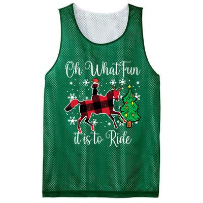 Horse Oh What Fun It Is To Ride Christmas Xmas Girls  Mesh Reversible Basketball Jersey Tank