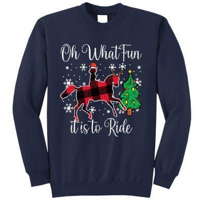 Horse Oh What Fun It Is To Ride Christmas Xmas Girls  Tall Sweatshirt