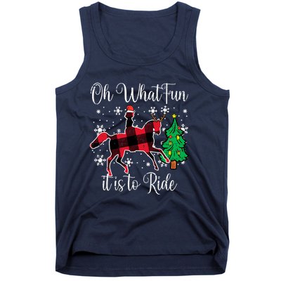 Horse Oh What Fun It Is To Ride Christmas Xmas Girls  Tank Top