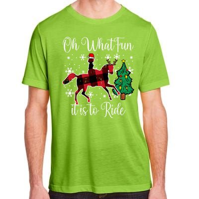 Horse Oh What Fun It Is To Ride Christmas Xmas Girls Women Adult ChromaSoft Performance T-Shirt