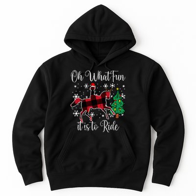 Horse Oh What Fun It Is To Ride Christmas Xmas Girls Women Hoodie