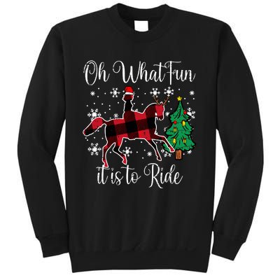 Horse Oh What Fun It Is To Ride Christmas Xmas Girls Women Sweatshirt