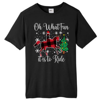 Horse Oh What Fun It Is To Ride Christmas Xmas Girls Women Tall Fusion ChromaSoft Performance T-Shirt