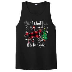 Horse Oh What Fun It Is To Ride Christmas Xmas Girls Women PosiCharge Competitor Tank