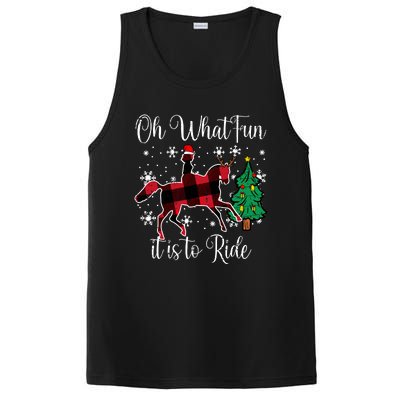 Horse Oh What Fun It Is To Ride Christmas Xmas Girls Women PosiCharge Competitor Tank