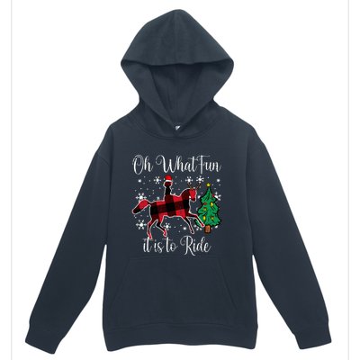 Horse Oh What Fun It Is To Ride Christmas Xmas Girls Women Urban Pullover Hoodie