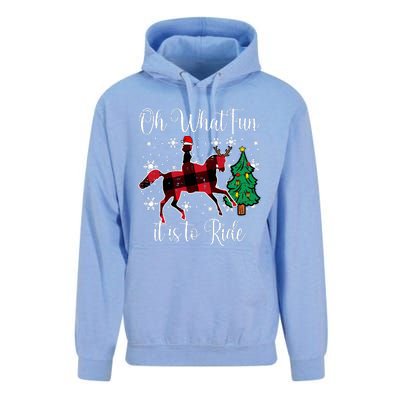 Horse Oh What Fun It Is To Ride Christmas Xmas Girls Women Unisex Surf Hoodie