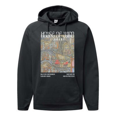 House Of Wind Library Velaris Throne Of Glass Performance Fleece Hoodie