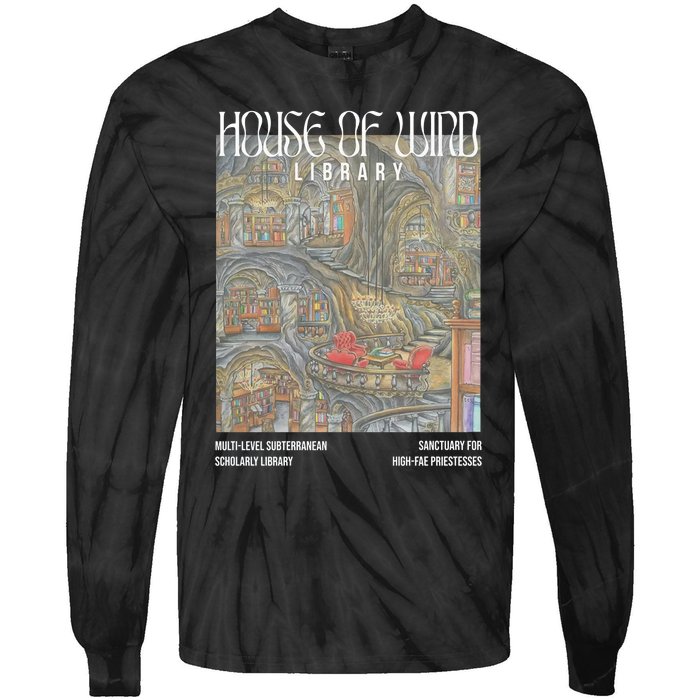 House Of Wind Library Velaris Throne Of Glass Tie-Dye Long Sleeve Shirt