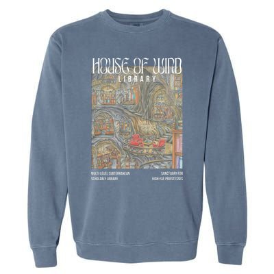 House Of Wind Library Velaris Throne Of Glass Garment-Dyed Sweatshirt