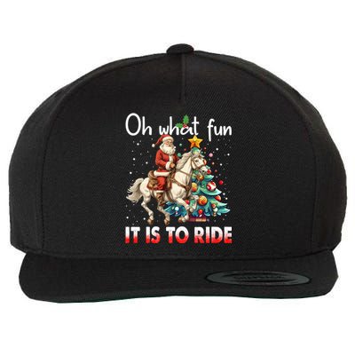 Horse Oh What Fun It Is To Ride Christmas Xmas Wool Snapback Cap