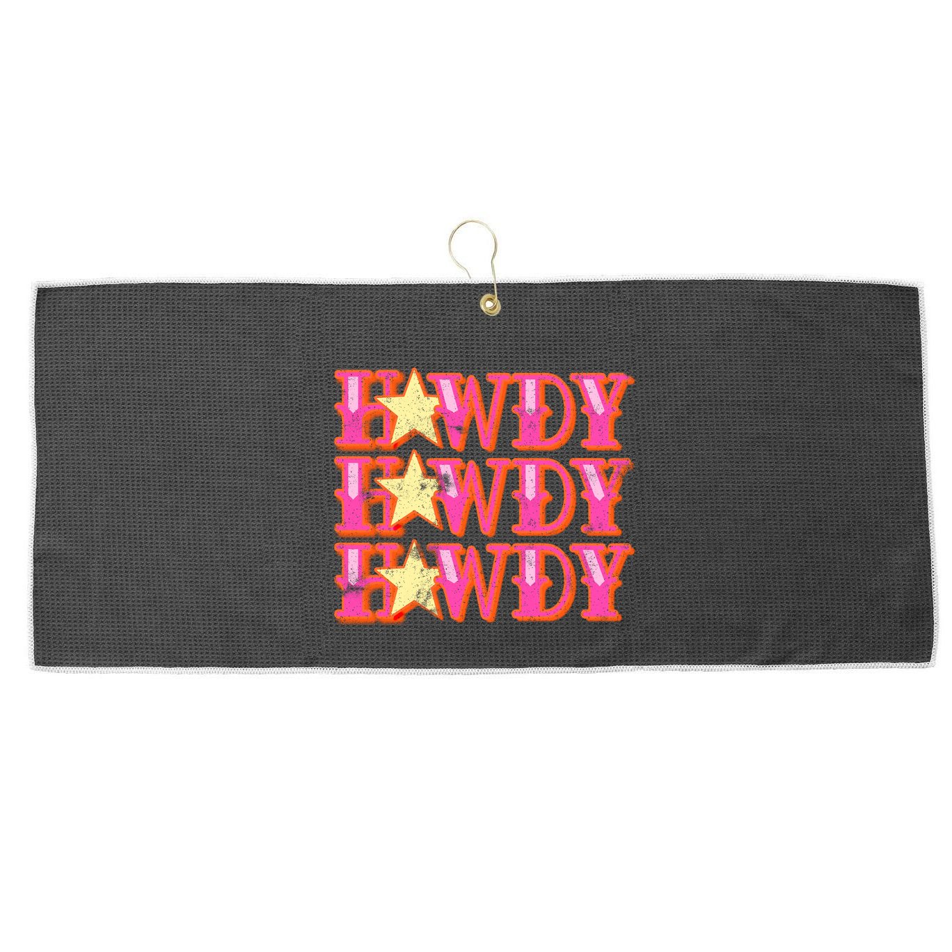 Howdy Rodeo Western Retro Vintage Country Southern Large Microfiber Waffle Golf Towel