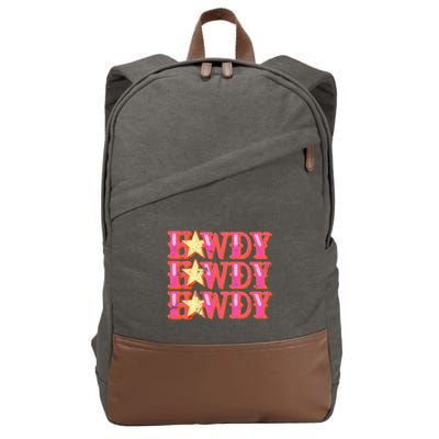Howdy Rodeo Western Retro Vintage Country Southern Cotton Canvas Backpack