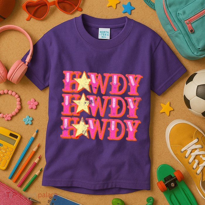 Howdy Rodeo Western Retro Vintage Country Southern Kids T-Shirt