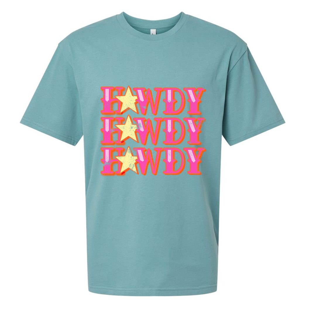 Howdy Rodeo Western Retro Vintage Country Southern Sueded Cloud Jersey T-Shirt