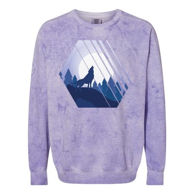 Howling Wolf Colorblast Crewneck Sweatshirt