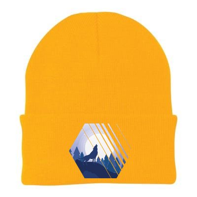 Howling Wolf Knit Cap Winter Beanie