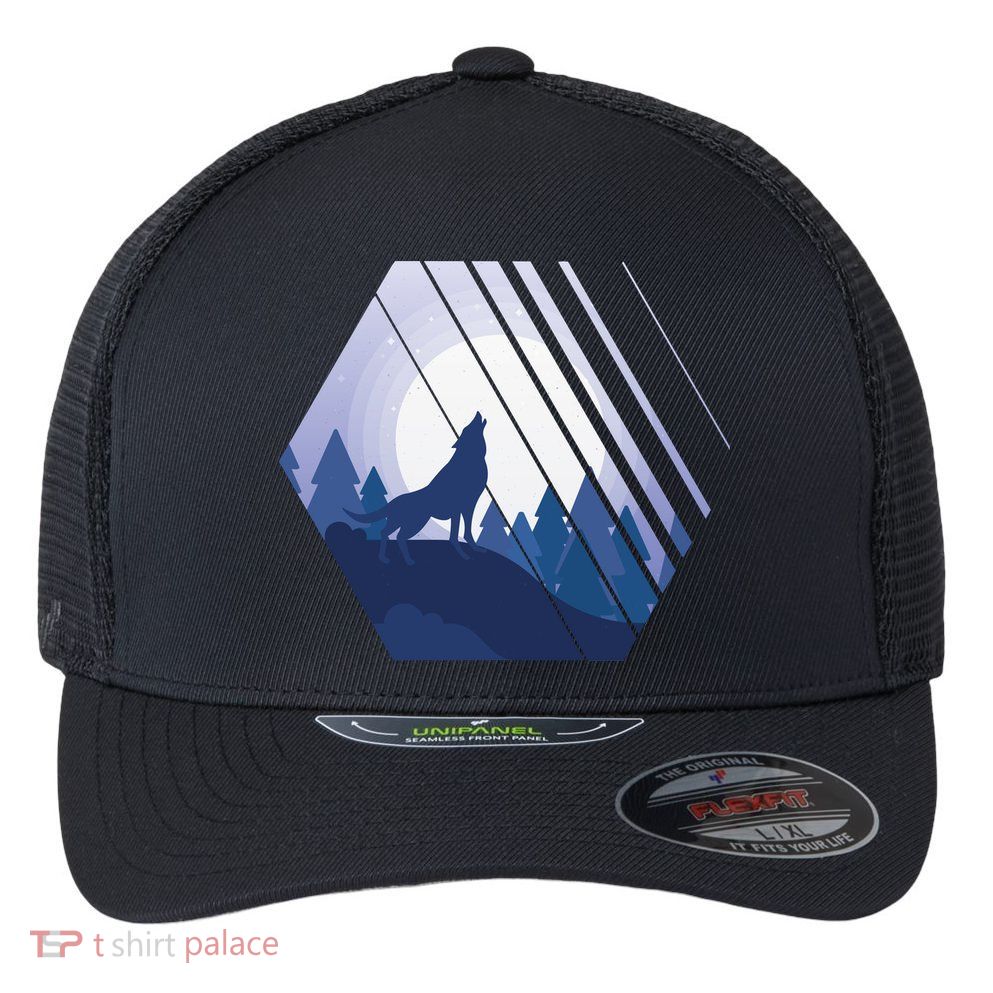 Howling Wolf Flexfit Unipanel Trucker Cap
