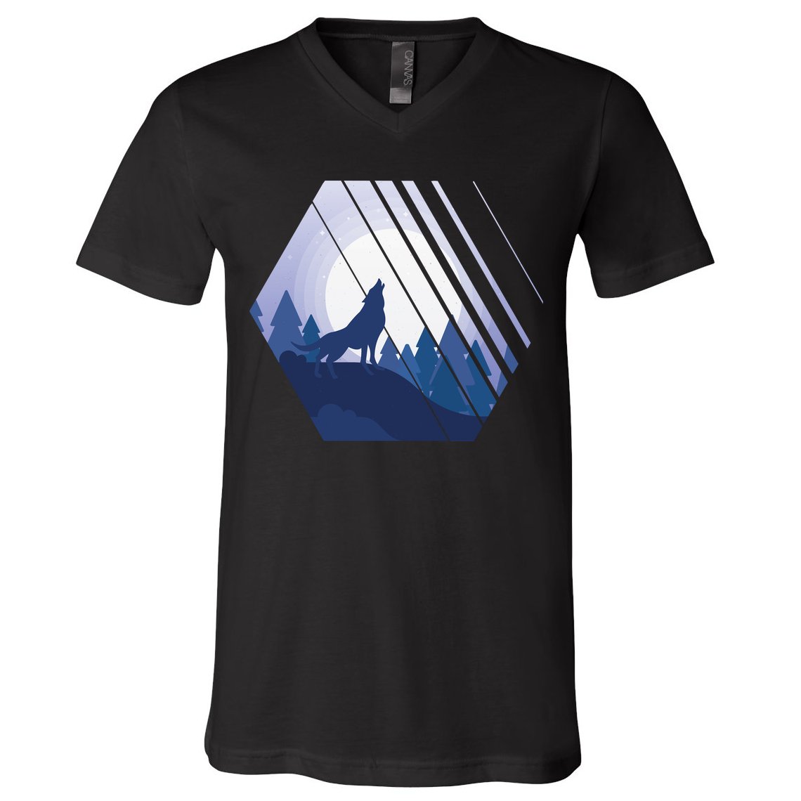 Howling Wolf V-Neck T-Shirt