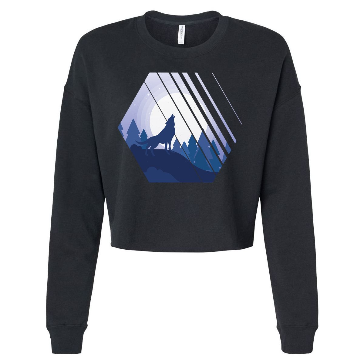 Howling Wolf Cropped Pullover Crew