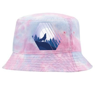 Howling Wolf Tie-Dyed Bucket Hat