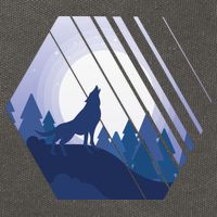 Howling Wolf Cotton Canvas Backpack