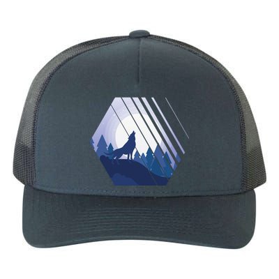 Howling Wolf Yupoong Adult 5-Panel Trucker Hat