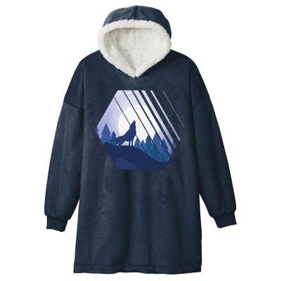 Howling Wolf Hooded Wearable Blanket