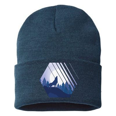 Howling Wolf Sustainable Knit Beanie