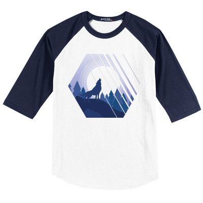 Howling Wolf Baseball Sleeve Shirt