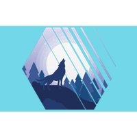 Howling Wolf Bumper Sticker