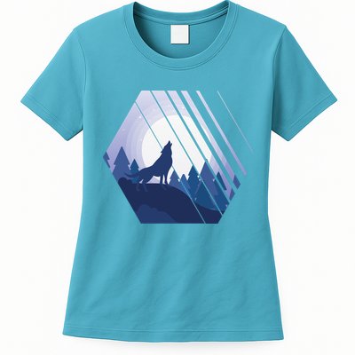 Howling Wolf Womens T-Shirt