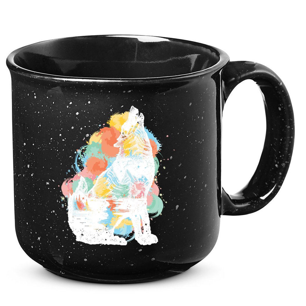 Howling Wolf Wilderness 15oz Campfire Ceramic Mug