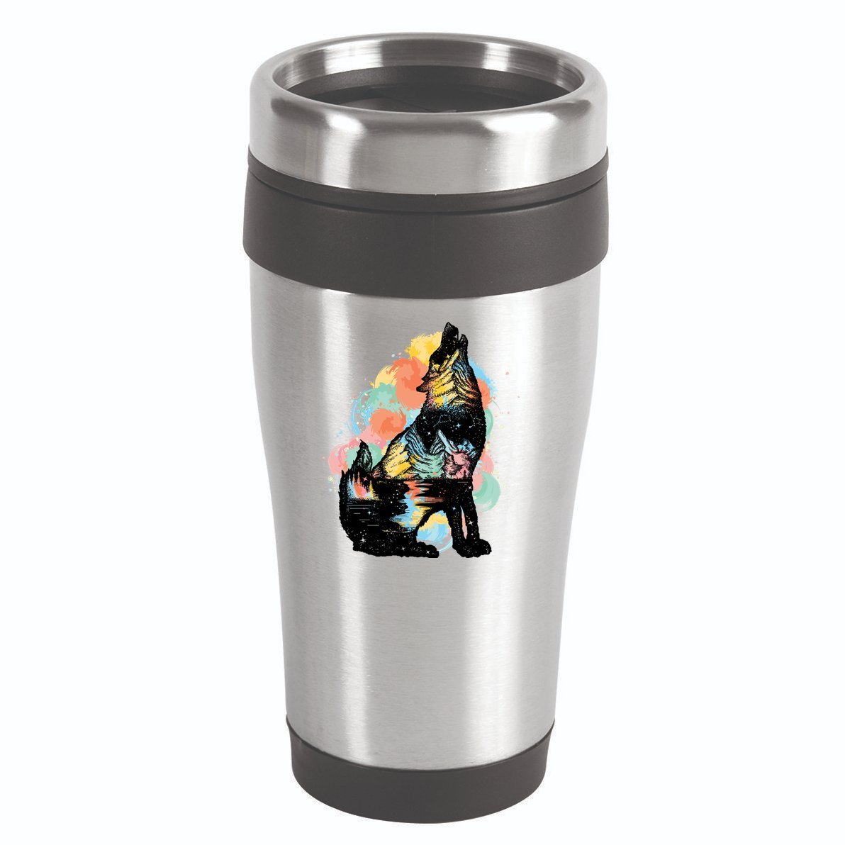 Howling Wolf Wilderness 16oz Travel Tumbler