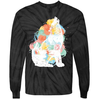 Howling Wolf Wilderness Tie-Dye Long Sleeve Shirt