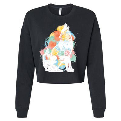 Howling Wolf Wilderness Cropped Pullover Crew