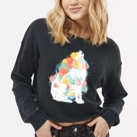 Howling Wolf Wilderness Cropped Pullover Crew