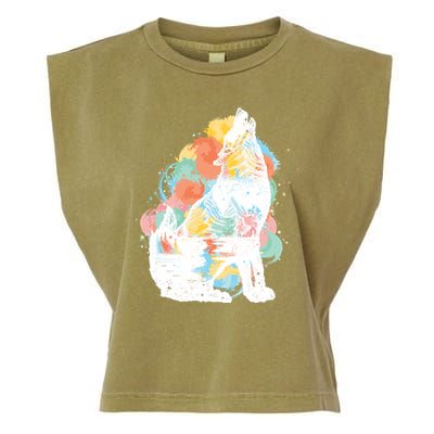 Howling Wolf Wilderness Garment-Dyed Women's Muscle Tee