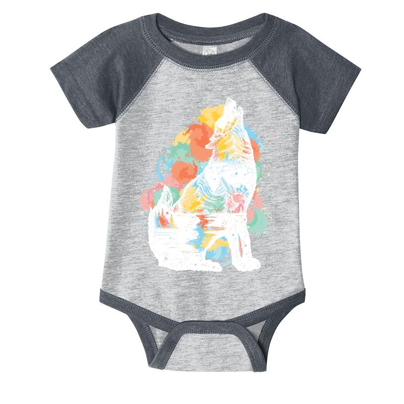 Howling Wolf Wilderness Infant Baby Jersey Bodysuit