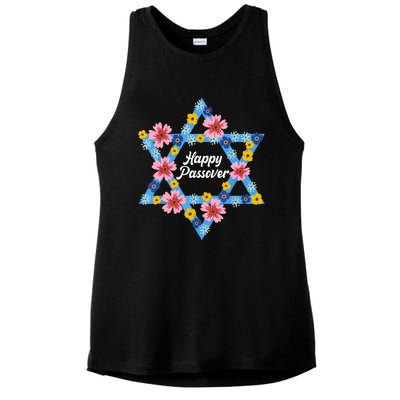 Happy Passover 2023 Star Of David Pesach Jewish Matzo Ladies PosiCharge Tri-Blend Wicking Tank