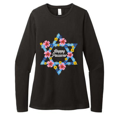 Happy Passover 2023 Star Of David Pesach Jewish Matzo Womens CVC Long Sleeve Shirt