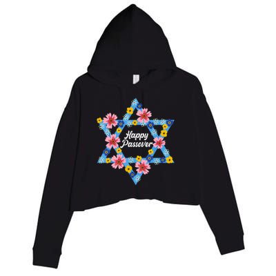 Happy Passover 2023 Star Of David Pesach Jewish Matzo Crop Fleece Hoodie