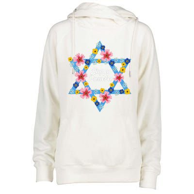 Happy Passover 2023 Star Of David Pesach Jewish Matzo Womens Funnel Neck Pullover Hood