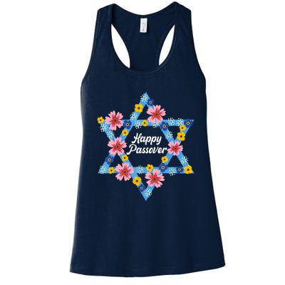 Happy Passover 2023 Star Of David Pesach Jewish Matzo Women's Racerback Tank