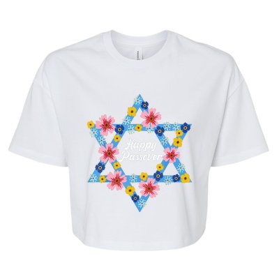 Happy Passover 2023 Star Of David Pesach Jewish Matzo Bella+Canvas Jersey Crop Tee