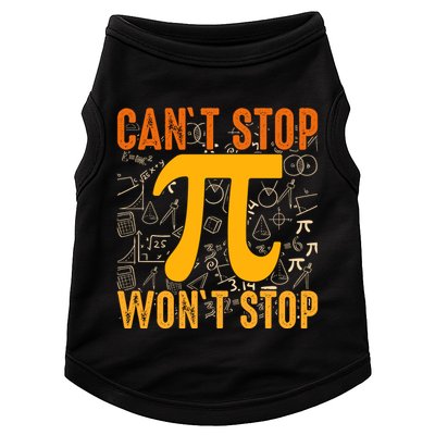 Happy Pi 314 Day Cant Stop Wont Stop Doggie Tank