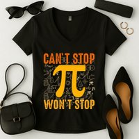 Happy Pi 314 Day Cant Stop Wont Stop Women's V-Neck T-Shirt