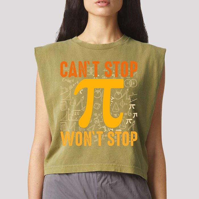 Happy Pi 314 Day Cant Stop Wont Stop Garment-Dyed Women's Muscle Tee