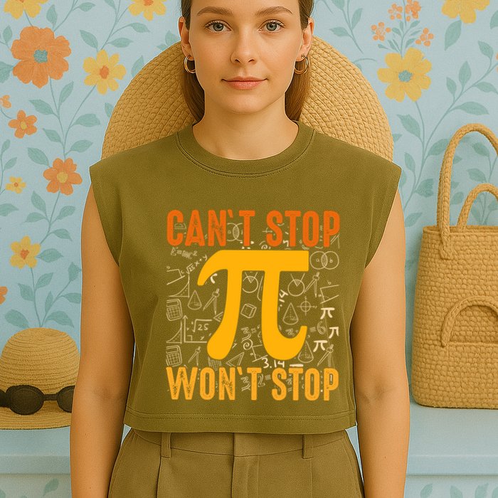 Happy Pi 314 Day Cant Stop Wont Stop Garment-Dyed Women's Muscle Tee