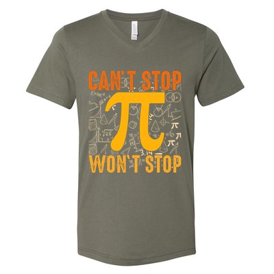 Happy Pi 314 Day Cant Stop Wont Stop V-Neck T-Shirt